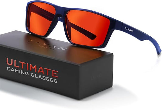 Titan Gaming Glasses, Anti Blue Light Glasses Men, UV400 Protection Blue Light Blocking Glasses for Computer Eye Strain