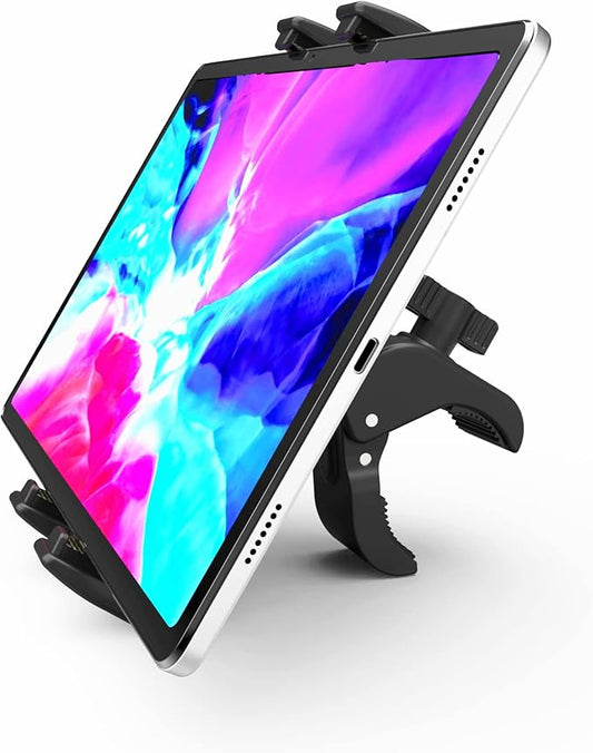 Yiting Tablet Stand, Bike Phone Holder for Indoor Gym Treadmill, Spinning Exercise Bicycle, Mic Stand, Cellphone Mount for iPad Pro, iPad, iPad mini/Air & Smartphones (4.7-12.9")