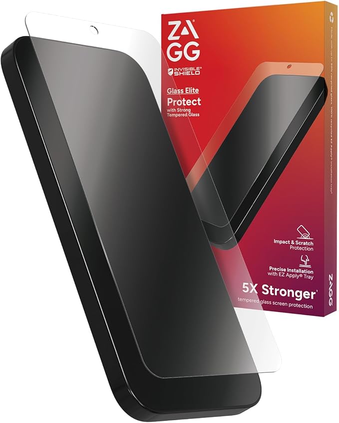 ZAGG InvisibleShield Glass Elite Samsung Galaxy S24+ Screen Protector - Ultra-Strong Aluminosilicate, Enhanced Scratch Resistance, Recycled Materials, EZ Apply, Fingerprint and Smudge Resistant