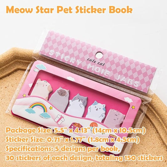 Cute Animal Park Reusable Funny Sticky Post Notes - 6pad/900 Sheets