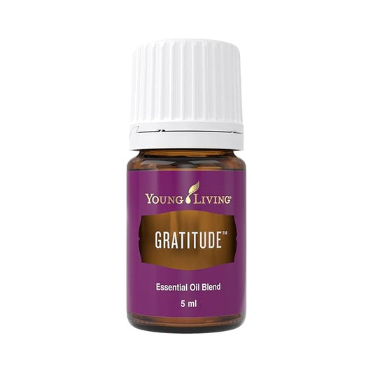Young Living Gratitude Premium Essential Oil Blend - Aromatherapy for Thankfulness and Positivity - Uplifting Grand Fir and Frankincense Aroma - 5 ml Bottle