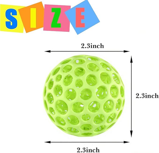 2Pcs 3D Printed Fidget Toy Stress Ball for Adults Grip Strength Trainer, Elasticity Fidget Bouncing Ball for Anxiety Relief, Novelty Gifts for Friends,Valentine Christmas Classroom Gifts for Kids