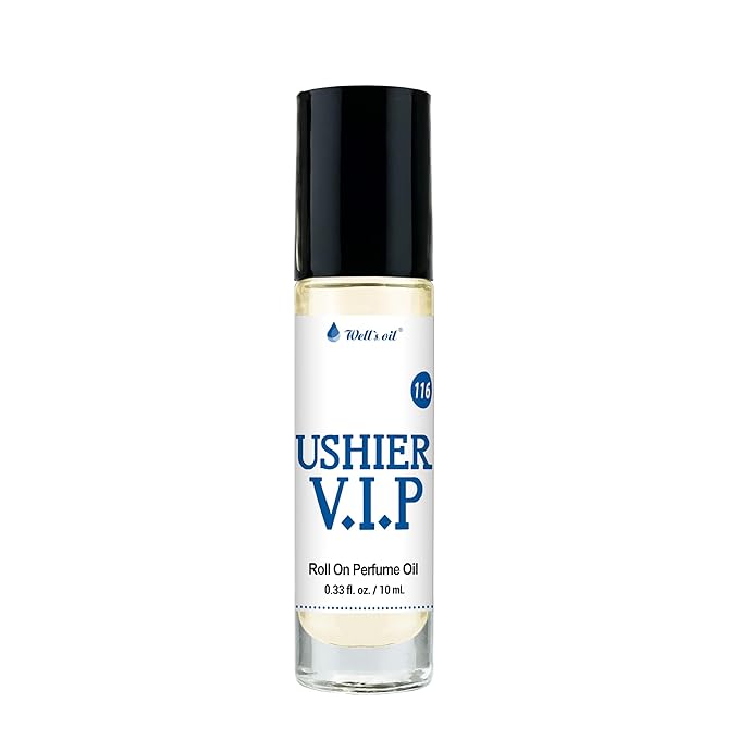 Well's Oil Roll-On Perfume Oil (Ushier V.I.P) | Crispy & Woodsy Notes | Long-Lasting | Paraben-Free | 0.33 Fl Oz / 10 ml