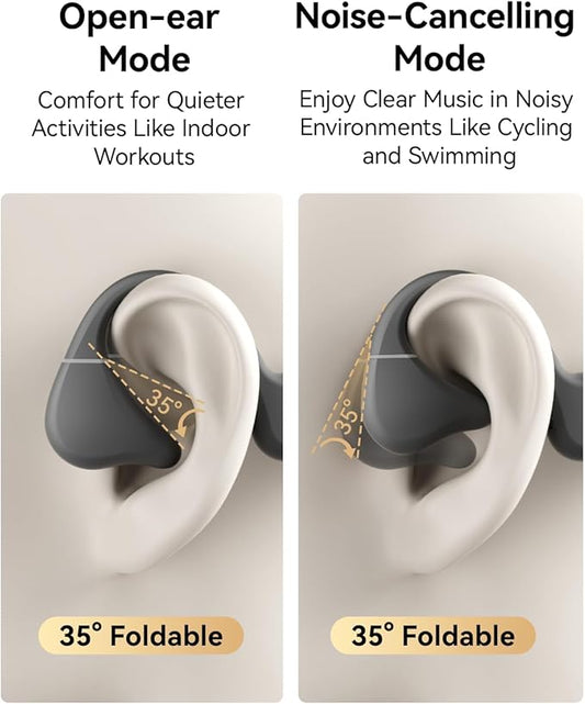 NANK Runner Diver2 Pro Swimming Headphones, IP69 Waterproof Bone Conduction Headphones Built-in Mic, Wireless Bluetooth 5.4 32GB Memory Underwater Swimming Earbuds for Surfing Cycling Sports