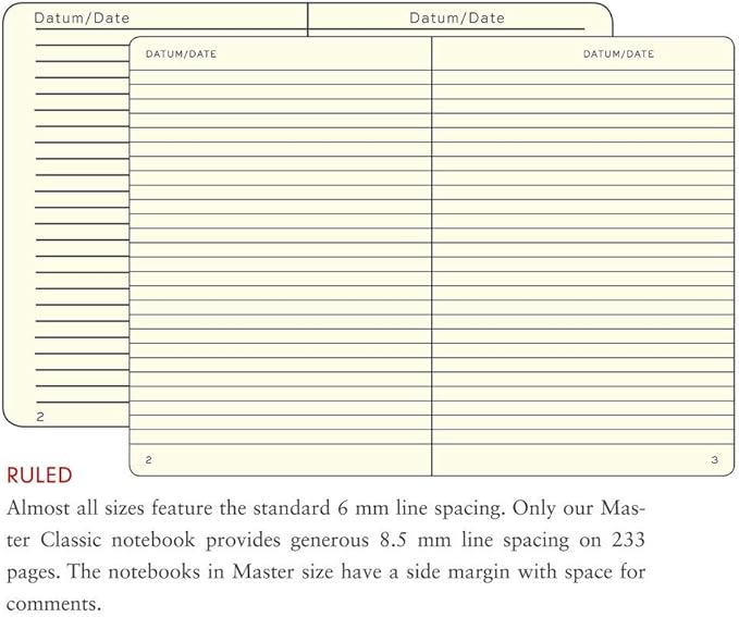 LEUCHTTURM1917 - Notebook Softcover Medium A5-123 Numbered Pages for Writing and Journaling (Ruled, Powder)