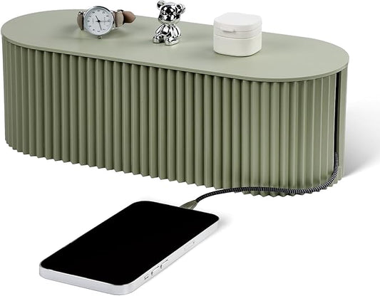 Cable Management Box Large Cable Organizer Box for Power Strips, Surge Protectors, Chargers, Adapters, TV Computer Wires Cable Hider Organizer Box with Cable Ties,Wire Ties - Green