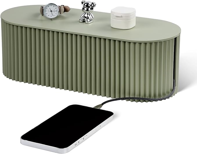 Cable Management Box Large Cable Organizer Box for Power Strips, Surge Protectors, Chargers, Adapters, TV Computer Wires Cable Hider Organizer Box with Cable Ties,Wire Ties - Green