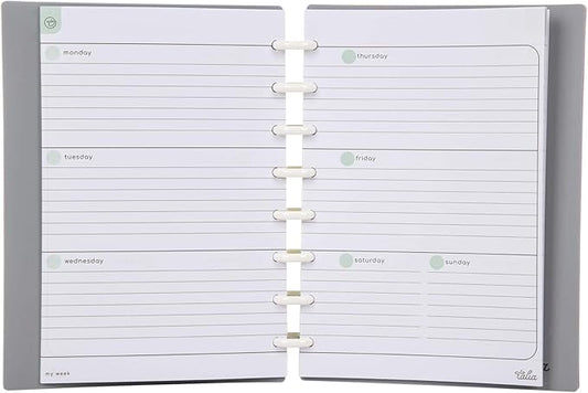 Talia Discbound Notebook Refills (Horizontal Undated Layout, Junior (5.5in x 8.5in))