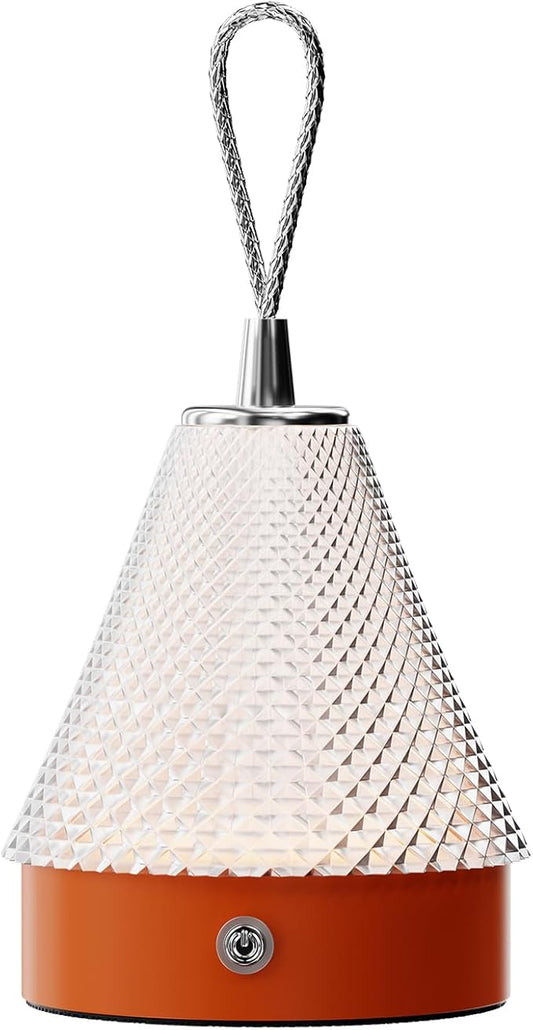 Rechargeable Desk lamp for Bedroom, Bedside lamp with White and Warm Yellow Light, Portable Night Light with Touch Control, Suitable for Bedroom, Camping