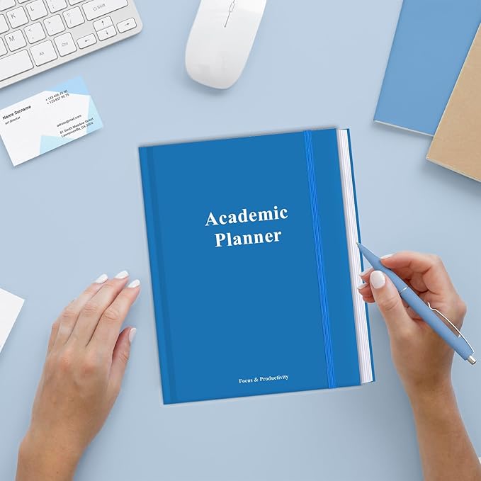 Academic Planner for 2025 2026 or Anytime – 8.5" x 11" Undated Weekly Student Planner For Homeschool, High School, College & Nursing Students, 200 Pages, Blue