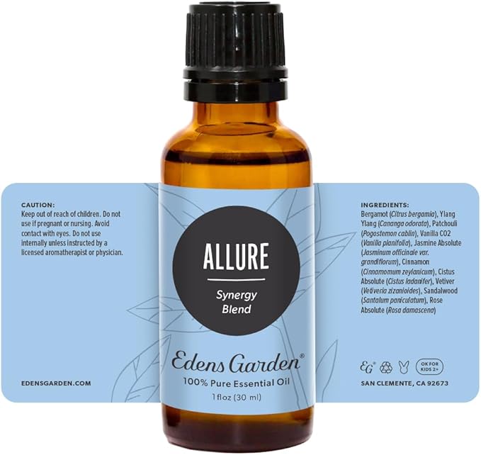 Edens Garden Allure Essential Oil Blend- 100% Pure Premium Grade, Undiluted, Natural, Therapeutic, Aromatherapy, The Best for Candle, Laundry, Hair 30 ml (1 fl oz)