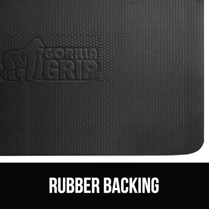 GORILLA GRIP Comfortable Cushioned Kitchen Mats for Floor, 48x20, Waterproof and Stain Resistant Soft Top, 3/4 Inch Thick Ergonomic Standing Desk Anti Fatigue Mat, Foam Supports Ankles and Feet, Red