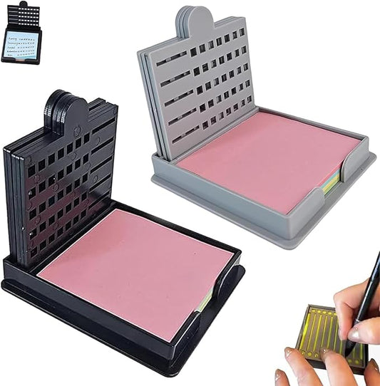 Smarter Sticky Note Kit, Sticky Note Holder Stencil with 5 Versatile Templates, 5 in 1 Memo Pad Organizer, Organize Notes, Boost Productivity, Master Daily Planning (Black+Gray)