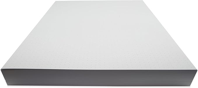 Dotted Grid Paper, Letter Size, 160 Sheets/320 Pages, 160 GSM Maximum Thickness, 8.5 x 11 inch, White, Unpunched, for Calligraphy, Journaling, Binder Refill Inserts, Writing, Art