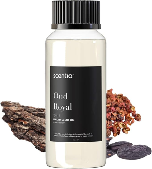 Oud Royal Hotel Diffuser Oil 120 ml | Oud Royal for Scent Diffuser | Luxurious Aroma, Niche Scent, Cardamom, Rosewood & Oud | 120ml Aromatherapy Fragrance