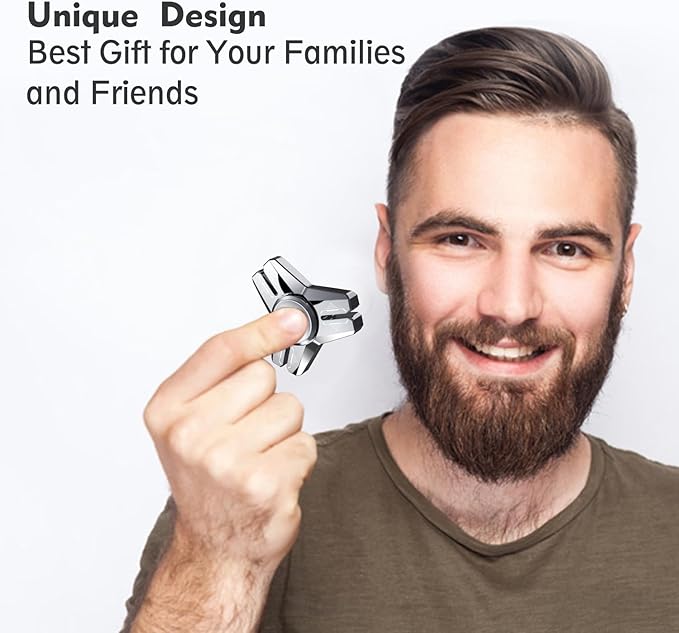 INNÔPLUS Fidget Spinner, Sturdy Stainess Steel Construction Metal Fidget Spinner, Hand Fidget Spinners, Delivers Smooth and Long Spin Times, for Stress Relief, Focus Enhancement, Anxiety Reduction