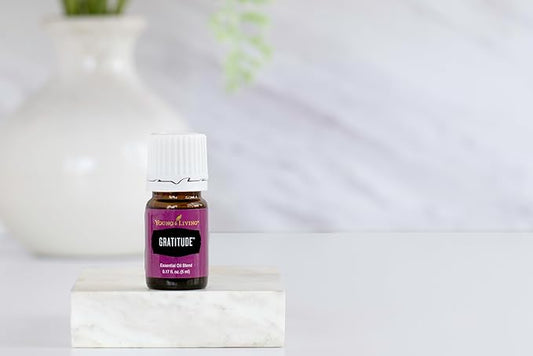 Young Living Gratitude Premium Essential Oil Blend - Aromatherapy for Thankfulness and Positivity - Uplifting Grand Fir and Frankincense Aroma - 5 ml Bottle