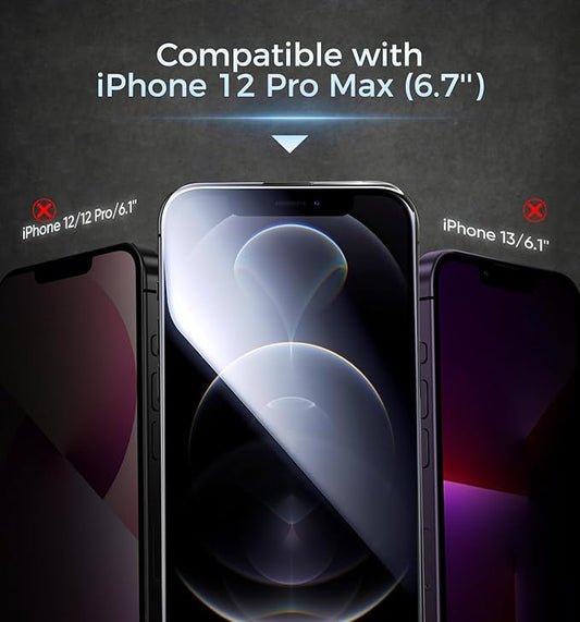 MAGIC JOHN 3rd Gen Upgraded for iPhone 12 ProMax Screen Protector 6.7 Inch,HD Clear,Shatterproof Tempered Film,Auto Dust-Elimination,Bubble Free,Easy Installation,2 Pack