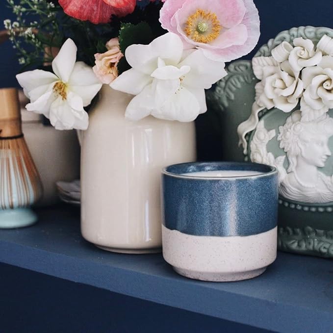 The Growing Candle, Mint & Eucalyptus Scented, 8.5oz Ceramic Pot, Aromatherapy Candles, 100% Soy, Willow