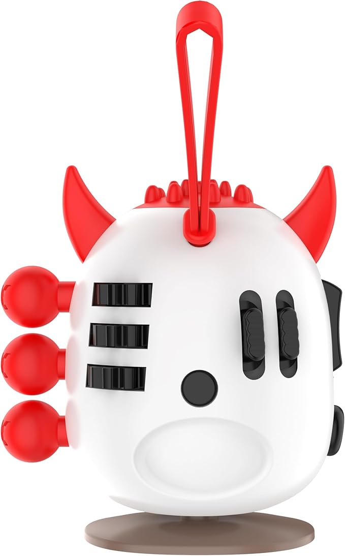 Fidget Toy Cubes with Cute Ears - Stress Relief for All Ages, Ideal for Office, School, and Home (Red)