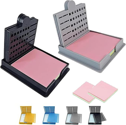 Smarter Sticky Note Kit, Ultimate Sticky Note Holder with Stencil, 5 Versatile Templates Organize Notes, Boost Productivity & Master Daily Planning, Perfect for to-Do Lists, Home, Office (2pcs-B)