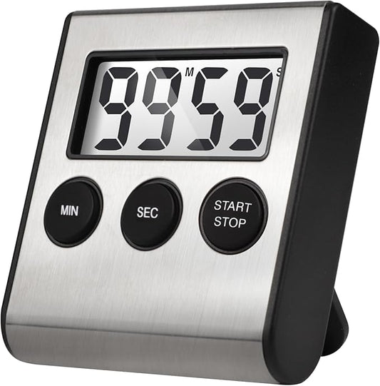 Digital Kitchen Timers for Cooking Strong Magnetic Stainless Steel Countdown Timer for Baking Exercise Office Classroom-1PACK