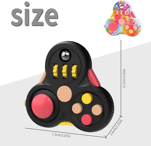 Fidget Toys for Adults,2PCS Fidget Pad Easter Basket Stuffers for Boys Girls,Sensory Toys Stress Relief Cube Clicker Controller,ADHD Autism Fidget Spinner for Office Desk Travel Games