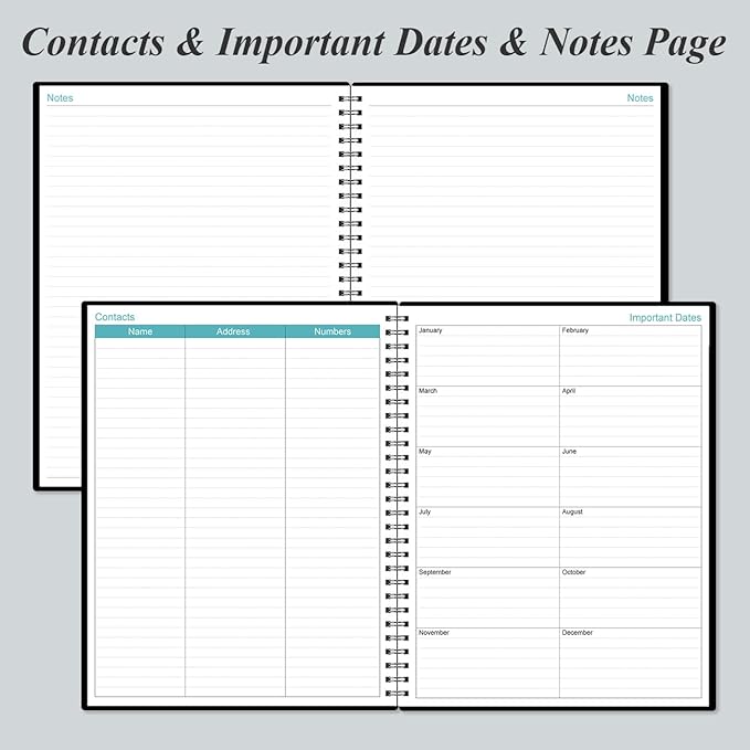 2025-2026 Planner - 17 Months Weekly & Monthly Planner from August 2025 - December 2026, Academic Planner 2025-2026 with Elastic Closure, Inner Pocket, 8.5" x 11", Black