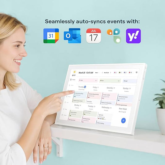 Digital Calendar, 10.1inch Smart WiFi Electronic Calendar&Chore Chart, IPS Touch Screen HD Display for Family Schedules, Share Moments Instantly from Anywhere Digital Calendar 10.1