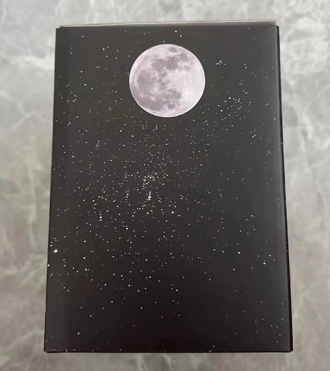 Rotating Moonlight Alarm Clock for Heavy Sleepers - Sunrise Simulation Wake-Up Light, Snooze, 10 Light Effects, 30/60/90 Timer, 10 Nature Sounds & 15 Ringtones,12 Volume- Bedroom Lamp for Kids Adults