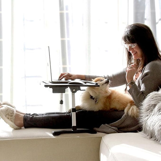 Limitless TotalDesk Portable Modern Workstation and Lap Desk with Adjustable Height & Tilt (Charcoal)