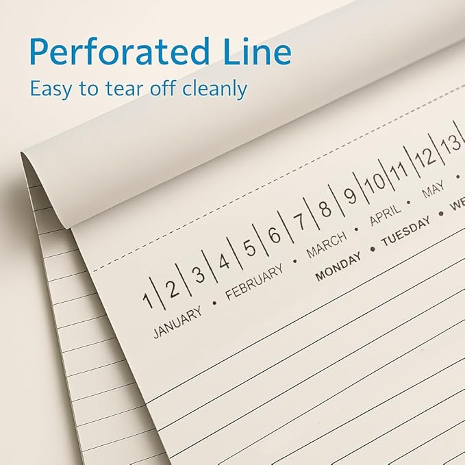 Mymazn Legal Pads 8.5 x 11 with Date on Top, Narrow Ruled, White Note Pads College Ruled Writing Tablets for Office, School, 50 Sheets, 3 Pack