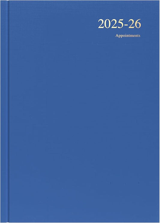 Collins 'Essentials' 12 Month Mid/Academic Year Planner, July 2025-July 2026 Day-to-Page Appointments Diary, A4 Hard Cover, Blue