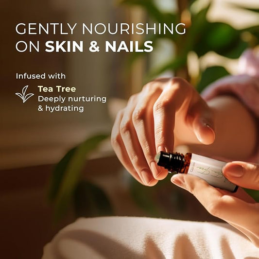 Gya Labs Tea Tree Essential Oil Roll on for Skin, Face & Nails, 100% Pure Natural Australian Melaleuca Tea Tree Oil Roller, Refreshing Aromatherapy, Travel Size (0.34 Fl Oz)