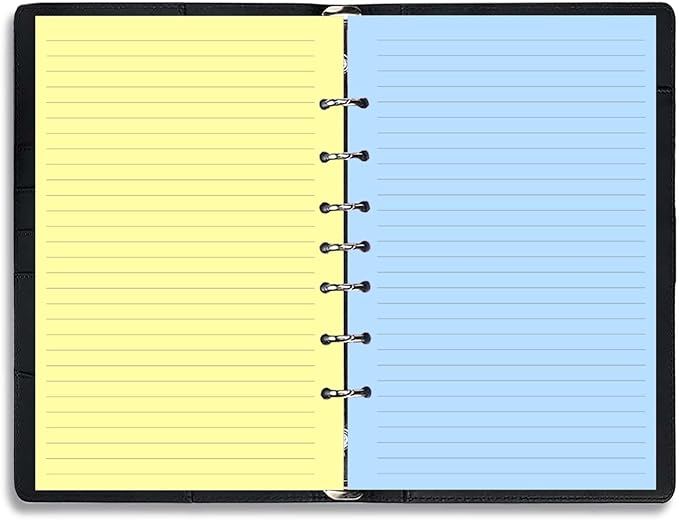 (3 Pack)7-Hole Lined Refills Paper, A5 Filler Paper for Planner Inserts, A5 Loose Leaf Paper, 5 Colors(60 Sheets/C), Total 300 Sheets/600 Pages, College Ruled, 5.5 X 8.5 Inch