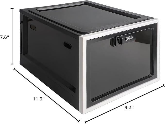 SANIDIKA Medicine Lock Box - Refrigerator Lockable Box for Food Storage Locker - Lockbox with Combination Lock- Pill Case Medical Organizer Locking Cabinet - Ipad Tablet Phone Jail Boxes