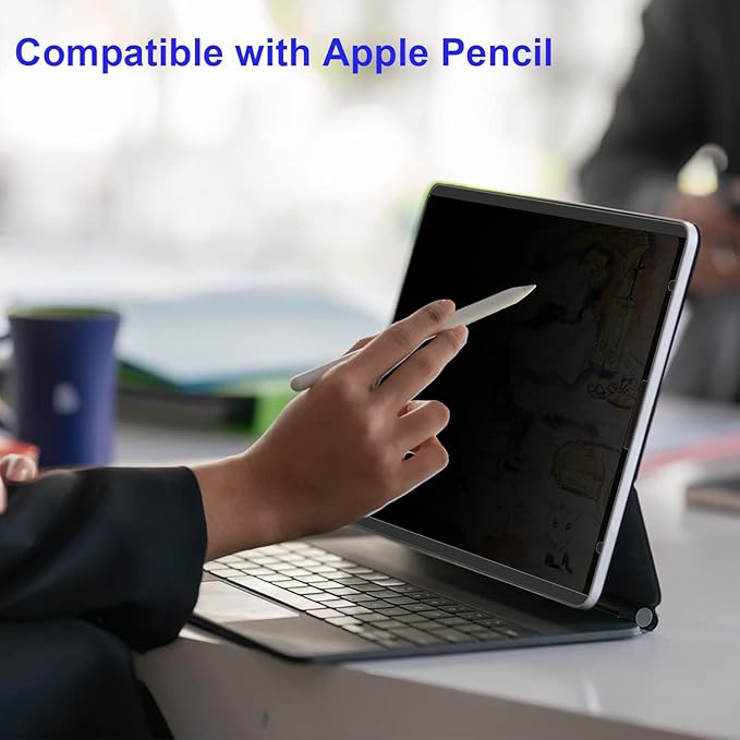 Magnetic Privacy Screen Protector for iPad Pro 11" 4th 3rd 2nd 1st Generation 2022 2021 2020 2018/ iPad Air 5/ Air 4 10.9" (2022/2020), Removable&Reusable Anti-Spy Anti-Glare Privacy Filter, Bubble Free