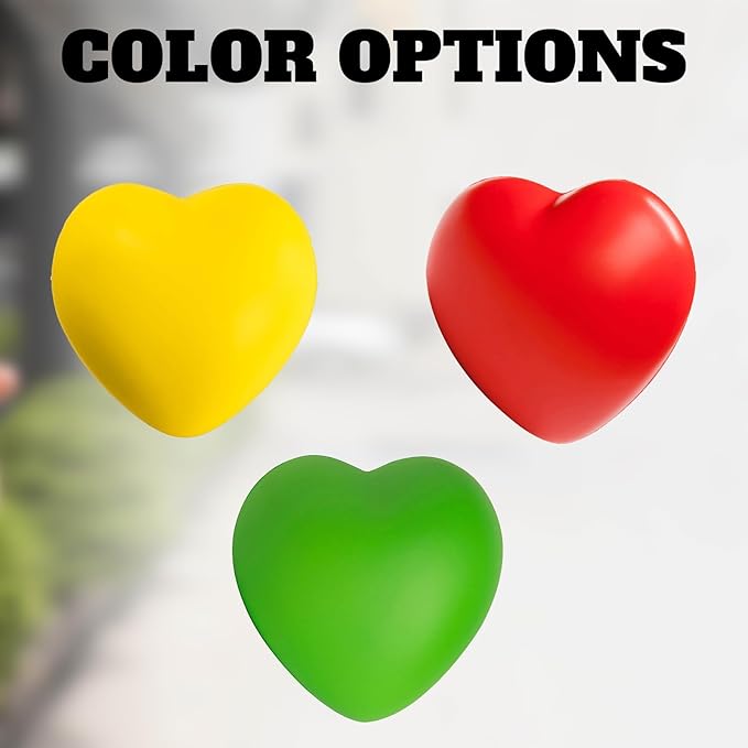 Custom Heart Shape Stress Balls with Logo/Text, Personalized Stress Balls for Adults 10/50/100 Packs Employee Appreciation Gift for Relief Encouraging