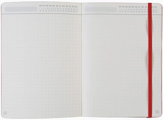 C.R. Gibson Black Leatherette Dot Grid Notebook Journal, 6'' W x 8.5'' L, 240 Pages, Bulleting Log (MJ127-20191A)