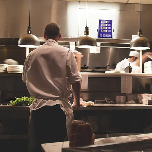 Precision Kitchen Timers for Cooking – 4 Channel Commercial Kitchen Timer Restaurant Kitchen Supplies – Stainless Steel Digital LED Chef Cooking Timer – Reminder Function, Loud Alarm, Blue