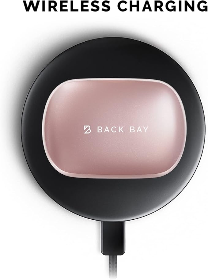 Rose Gold Wireless Running Earbuds for Women. Pink Bluetooth Sport Earbuds for Running, 80 Hour Long Battery Life Over the Ear with EarHooks, Wrap Around Ear buds with Microphone, Earphones