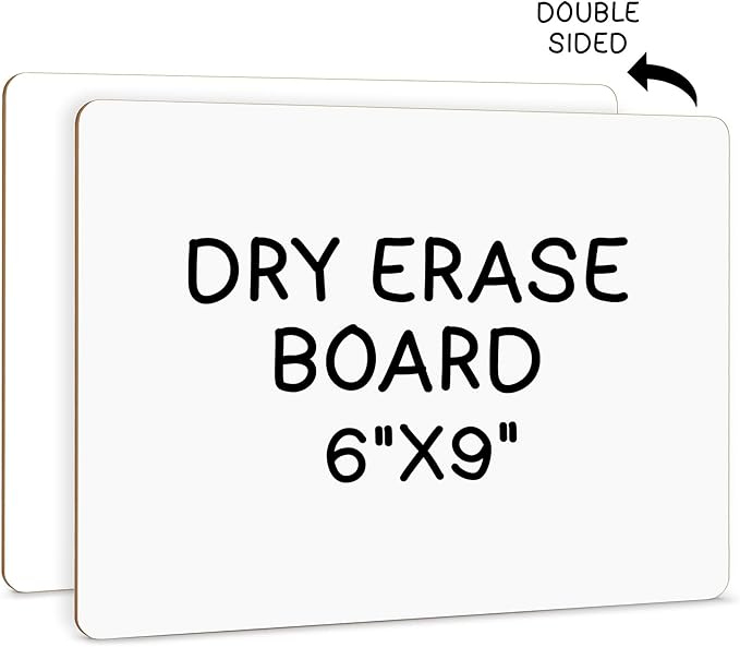Scribbledo Small White Board Dry Erase Mini Whiteboard 6x9 Inch Small Dry Erase Board Marker Board Dry Erase Lapboards Handheld Personal White Boards for Students Whiteboard Office Kitchen
