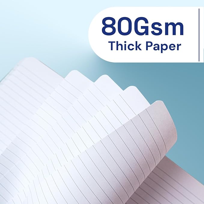A5 Lined Journal Notebook, 7mm College Ruled Notepad, Journaling for Writing, Work, School, Travel and Note Taking, Hardcover 160 Pages (80 Sheets) 5.79 x 8.3 inches (Blue)