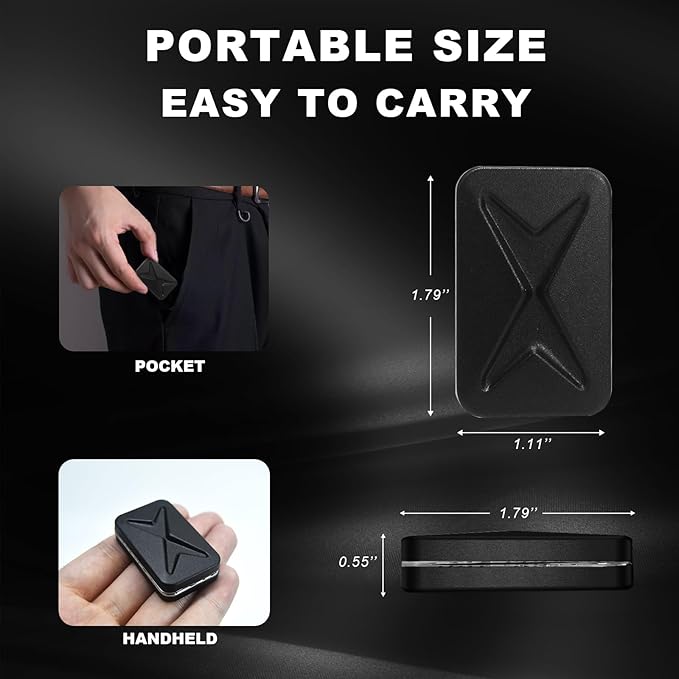 Magnetic Fidget Slider, EDC Fidget Toys for Adults, Home Office Executive Desk Toy Stress Relief Toy, Ideal Gifts for ADHD, ADD & Autism (Frost Black 2.0)