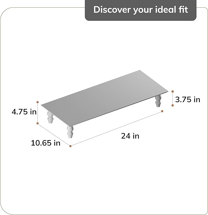 Anji Mountain Monitor Stand - Desktop Organizer & Laptop Riser, Ergonomic Monitor Riser, Space-Saving Monitor Stand for Desk, Durable Construction, Easy Assembly, Ideal for Home & Office,Biscotti