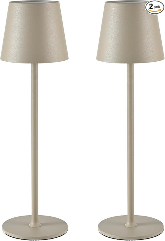 BGFHome Cordless Table Lamp LED Desk lamp,5000mAh Rechargeable Touch Night Light Wireless Minimalist Design for/Restaurant/Bedroom/Bars/Outdoor Party/Camping/Coffee Shop 2Pack
