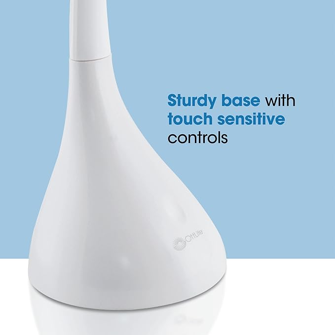 OttLite Creative Curves LED Desk Lamp with Adjustable Neck - Dimmable with 4 Brightness Settings & Energy Efficient Natural Daylight LEDs for Home Office, Computer Desk, & Dorms