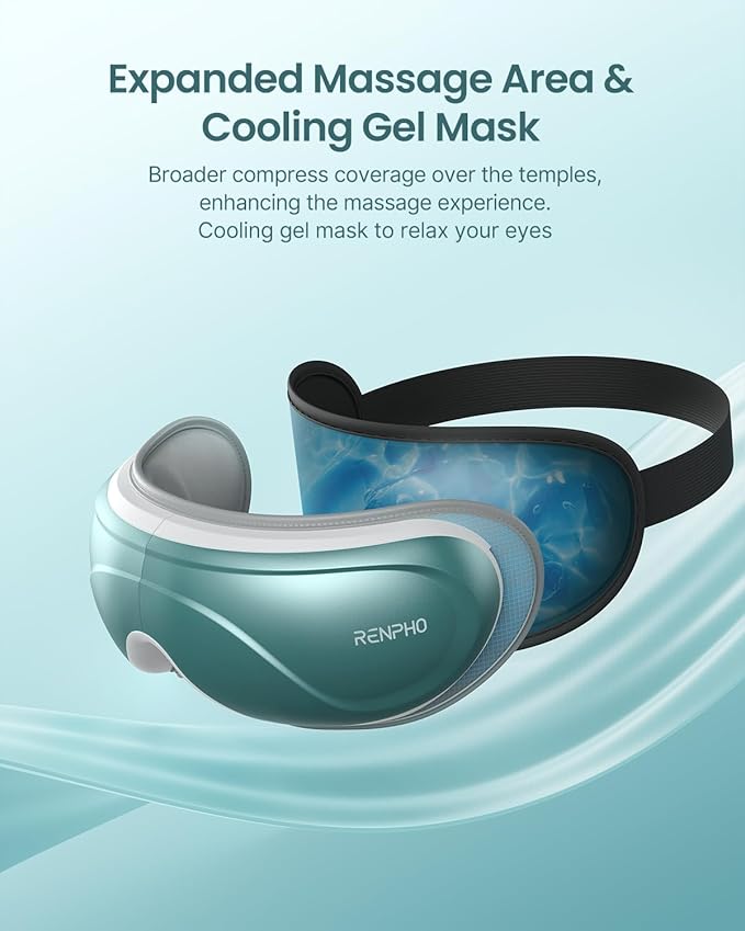 RENPHO Eyeris 2 Eye Massager with Heat and Cooling, Birthday Gifts for Mom Dad Women Men Heated Eye Mask for Reduce Strain Improve Sleep