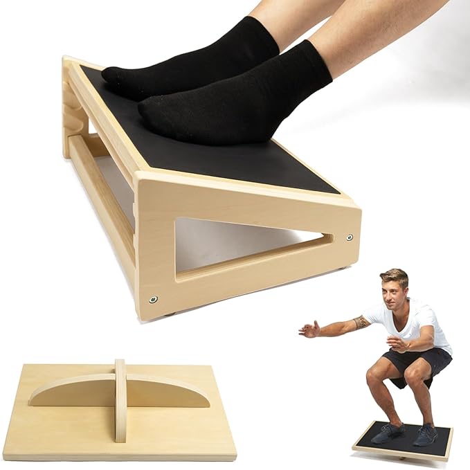 WOOD CITY Under Desk Footrest, 3 Heights Adjustable Foot Rest with Silicone Surface, 3 in 1 Non-Slip Foot Stool Improve Posture, Reduce Fatigue & Pain, Ideal for Home/Office/Gaming (Natural)