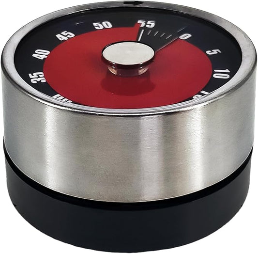 Kitchen Timer for Cooking, 60 Minute Visual Timer with Magnetic Base Mechanical Desk Timer for Home Kitchen Cooking Classroom Study Office Desk Use(Black)